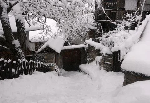 Residentail Area in the Winter Stock Photos