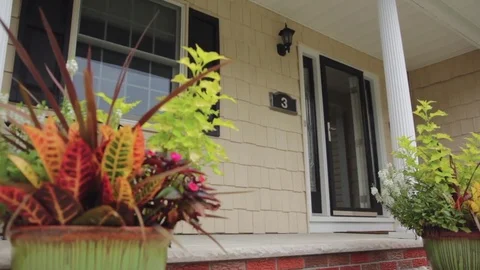 Residental Porch Exterior Stock Footage 71492653