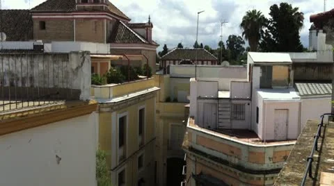 Residental Rooftops of Seville Stock Footage 10729111