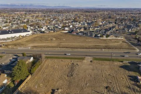 Residential Area With 2 Empty Lots Stock Photos