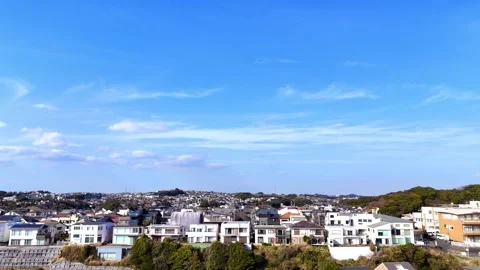 Residential Area | Blue Sky | Copy Space - 4K Aerial Video Stock Footage 333194597