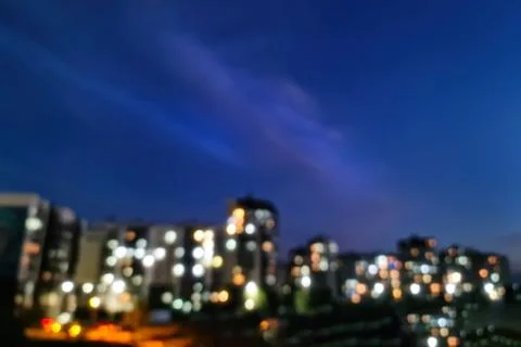 Residential area blurred background, microdistrict on the outskirts of the city Stock Photos