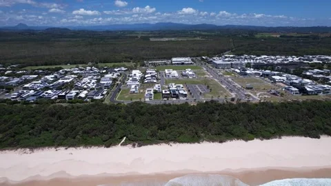 Residential Area Development At The Seafront Of Casuarina On The Tweed Coast In Stock-Footage 331038032