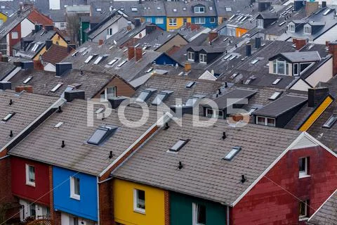 Residential area in Heligoland Stock Photos
