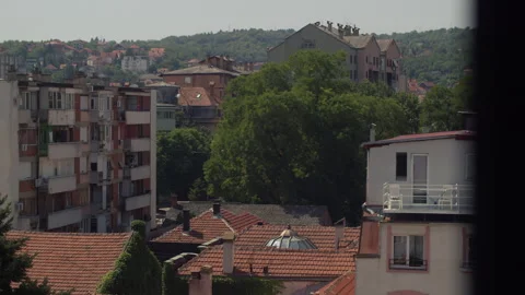 Residential area from an open window Stock Footage 270145194