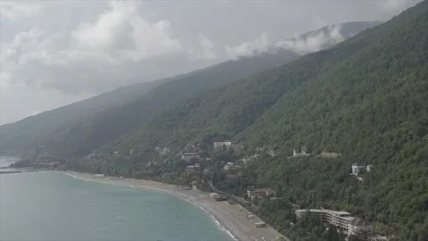 Residential area on the shore. Video stock 150107565