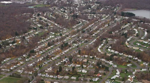 Residential area southwest of Hartford, Connecticut. Shot in November 2011. Stock Footage 59169161