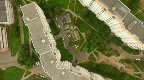 Residential area in a typical soviet town Stock Footage 68942516