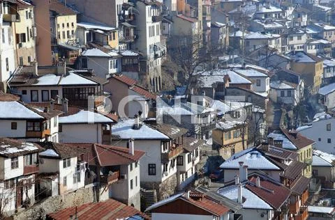 Residential area of veliko tarnovo Stock Photos