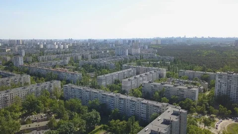 Residential array from a bird's eye view. Panorama Video stock 112764044