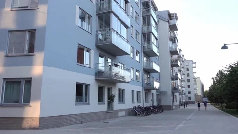 Residential block area Stock Footage 284723920