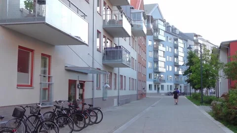 Residential block Stock Footage 283926758