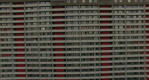 Residential block- Skyscraper (ride on the window) 4K Stock Footage 66241262