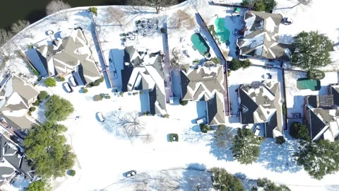 Residential blocks within Waterside Estates east of MacArthur Boulevard sit Stock Footage 327705217