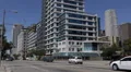 Residential Building Business Skyscraper Los Angeles LA Downtown Cars Street USA HD Footage