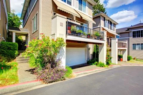 Residential building facade Stock Photos