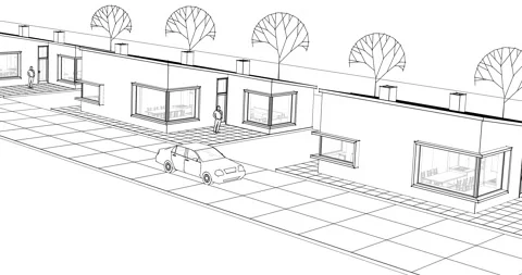 Residential building Stock Footage 275394459