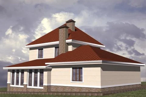 Residential building Ilustración de archivo