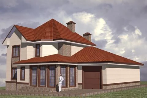 Residential building Ilustración de archivo