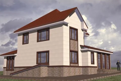 Residential building Ilustración de archivo