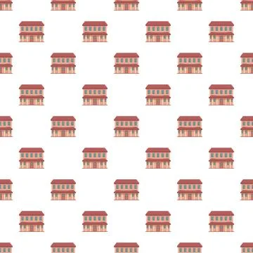 Residential building pattern creating seamless background イラスト素材