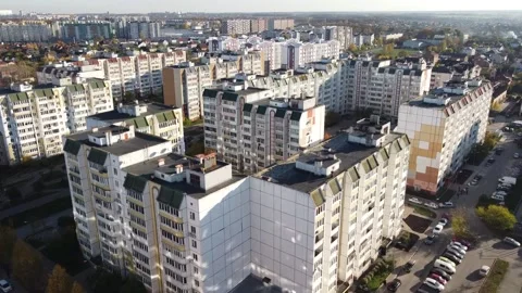 Residential complex and many buildings Stock Footage 143785115