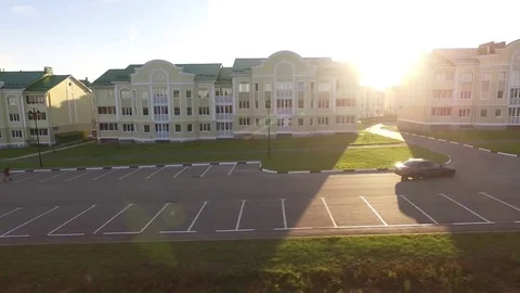 Residential complex at sunset 库存影片 73284877