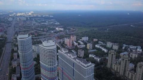Residential complex Tricolor view from the top Stock Footage 92762129