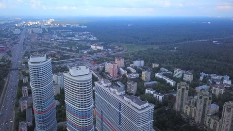 Residential complex Tricolor view from the top Stock Footage 100332962