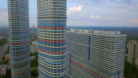 Residential complex Tricolor view from the top Stock Footage 100333022