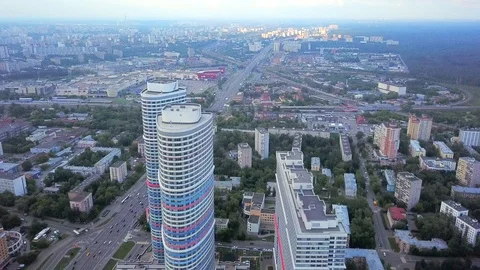 Residential complex Tricolor view from the top Stock Footage 100333049