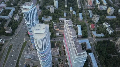 Residential complex Tricolor view from the top Stock Footage 100333077