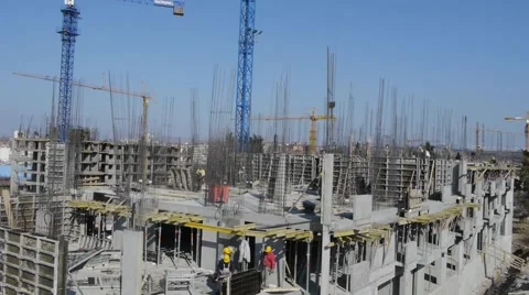 Residential construction site Video stock 63794484