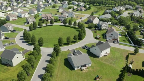 Residential Development 4k aerial drone 2 angles 動画素材 196895640