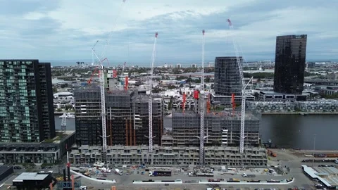 Residential development under construction Stock Footage 332746265