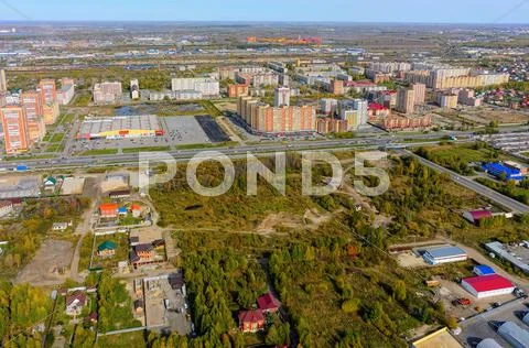 Residential District. Shopping Center. Tyumen