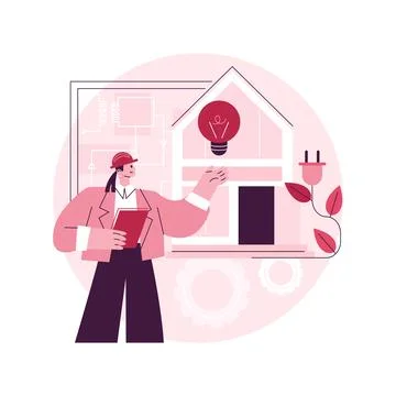 Residential electrical construction abstract concept vector illustration. Ilustración de archivo