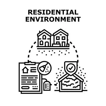 Residential environment clean up and pest control services Stock Illustration
