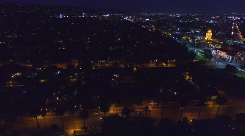 Residential fly over beverly hills Stock Footage