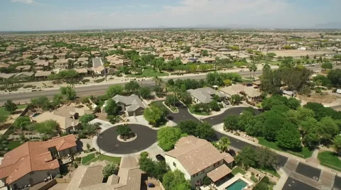 Residential Fly over Stock Footage 52031623