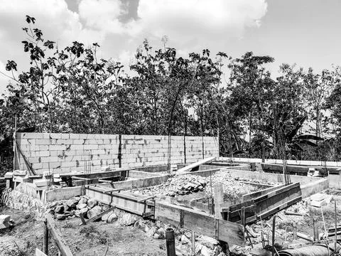 Residential foundation Stock Photos