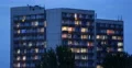 Residential House Building Tower Illuminated Night Evening Dusk Light Dresden 4k or 4k+ Resolution