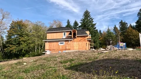 Residential House Construction Stock Footage 288035548