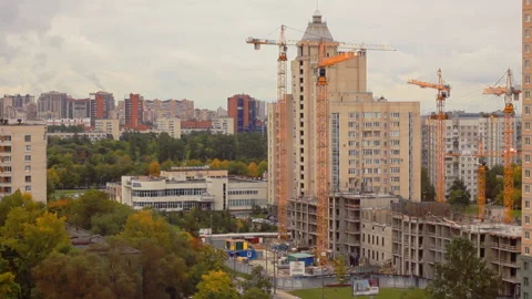 Residential house construction timelapse Video stock 91891472