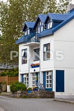 Residential house in reykjavik Stock Photos