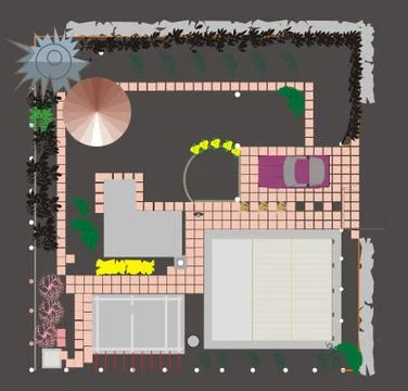 Residential Improvement Plan Stock Illustration