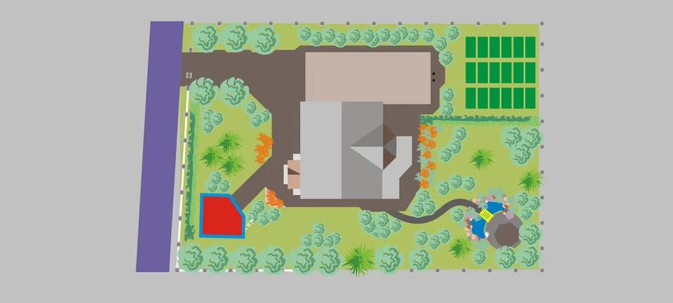 Residential Improvement Plan Stock Illustration