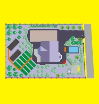 Residential Improvement Plan Stock Illustration