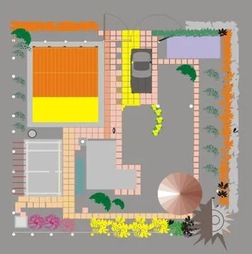 Residential Improvement Plan Stock Illustration