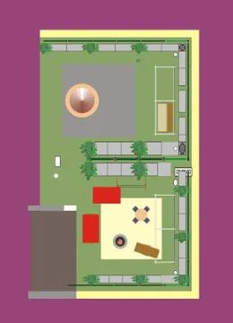 Residential Improvement Plan Stock Illustration